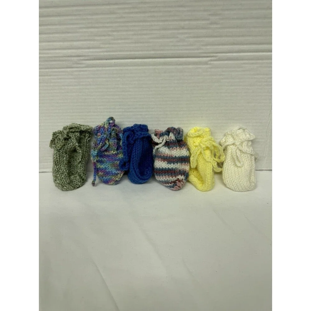 Hand Knitted Soap Saver Sack Bag Pouch Gift Giving Treat Bag New handmade